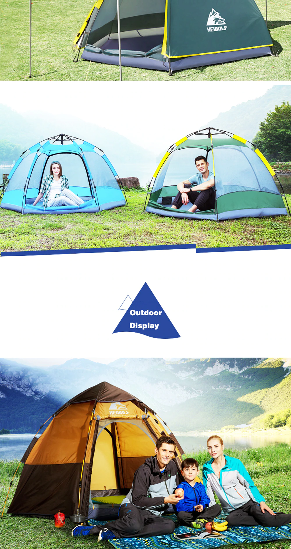 Cheap Goat Tents Outdoor Camping Tent Double Layer Wateroproof Family Automatic Tents 5 8 Persons Portable Breathable Outdoor Travel Hiking Tent Tents 